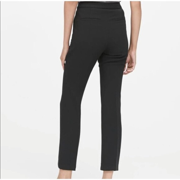 Banana Republic Black High Rise Crop Flare Button Fly Pants, 10 - Picture 2 of 6